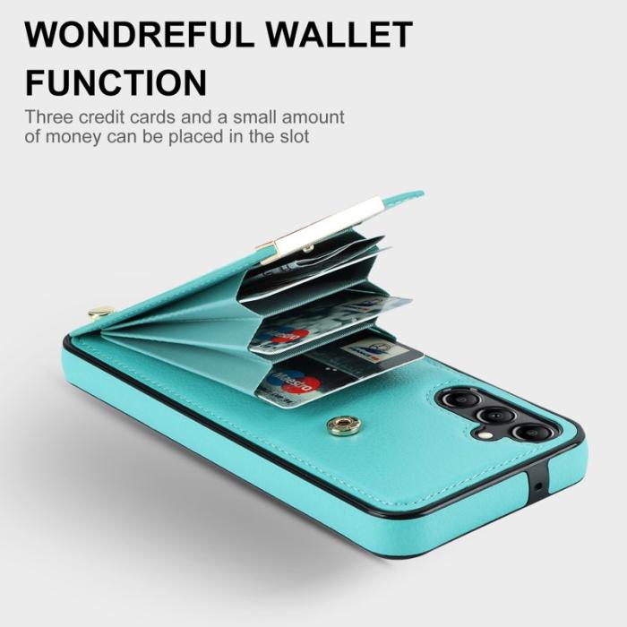 OEM - Mobilfodral för Samsung Galaxy S26 Plus TPU + Konstläder - Mintgrön