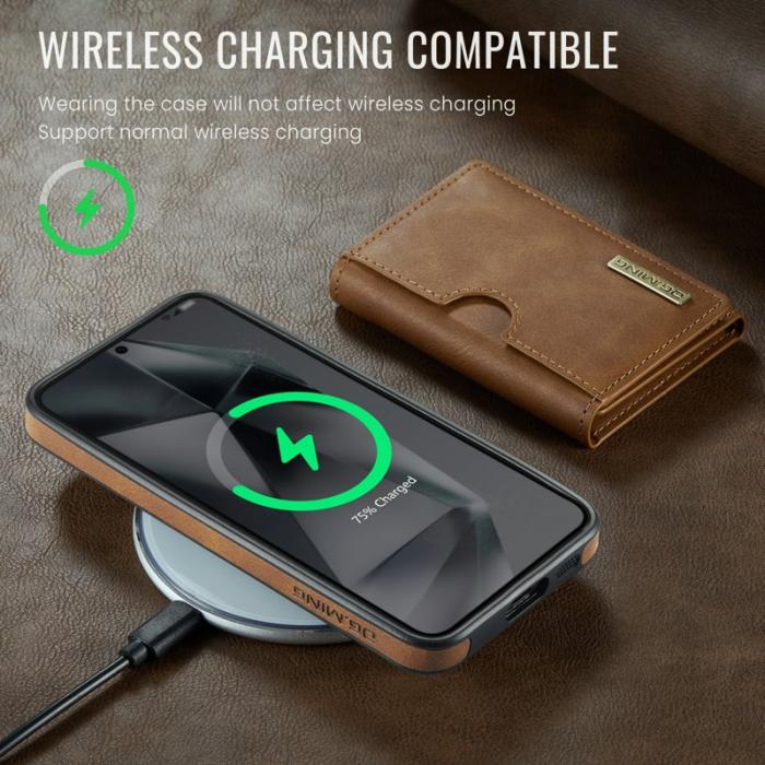 DG.MING - DG.Ming Plånboksfodral för Samsung Galaxy S26 RFID-blockerande - Brun