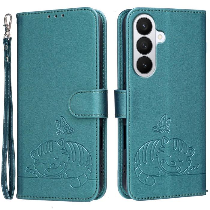 OEM - Plånboksfodral för Samsung Galaxy S26 RFID Blocking Ställ - Mörkgrön