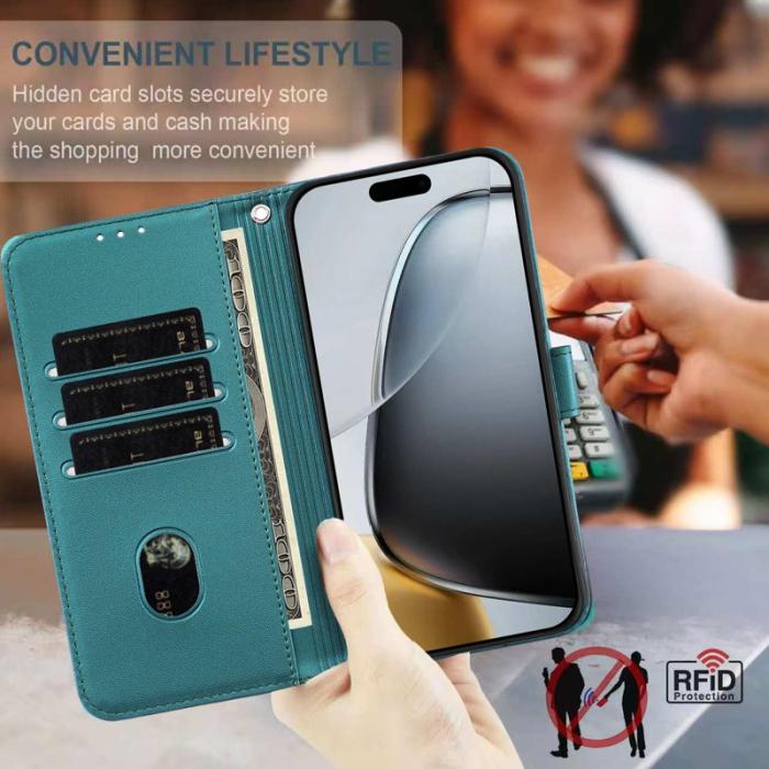 OEM - Plånboksfodral för Samsung Galaxy S26 RFID Blocking Ställ - Mörkgrön