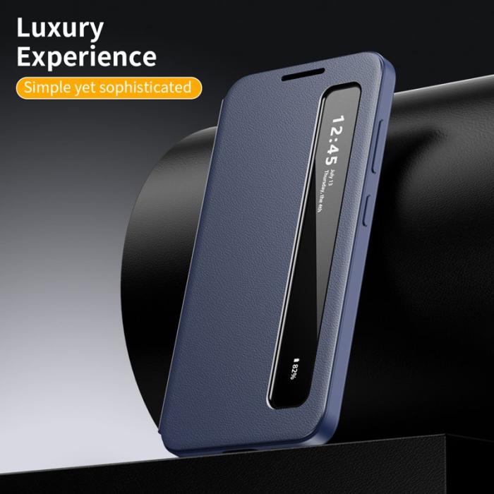 OEM - Mobilfodral för Samsung Galaxy S26 Smart View Konstläder - Safir