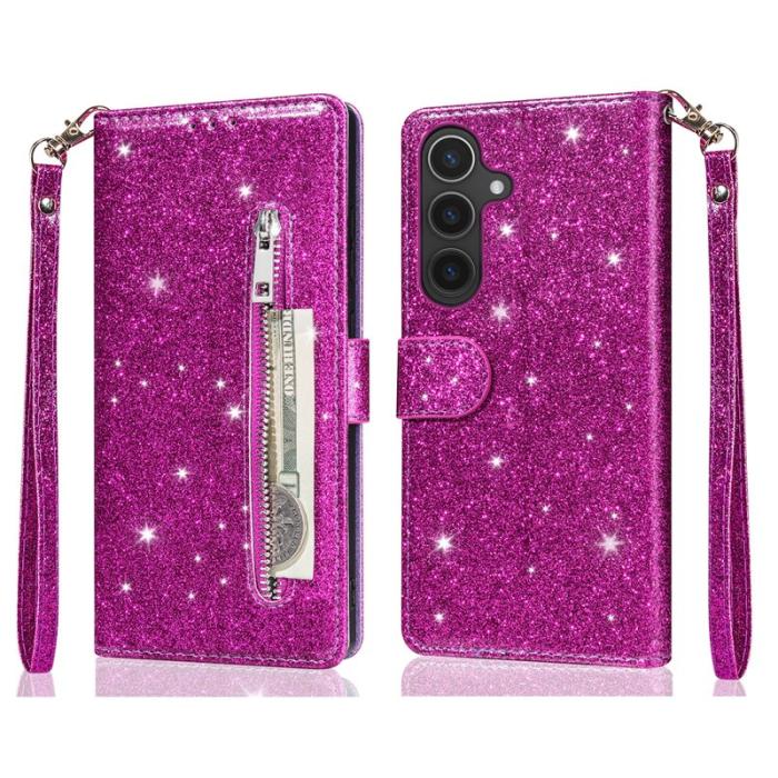 OEM - Mobilfodral för Samsung Galaxy S26 Ställfunktion Glitter - Lila