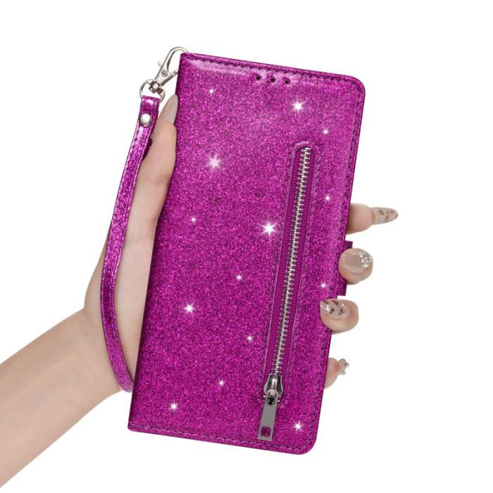 OEM - Mobilfodral för Samsung Galaxy S26 Ställfunktion Glitter - Lila