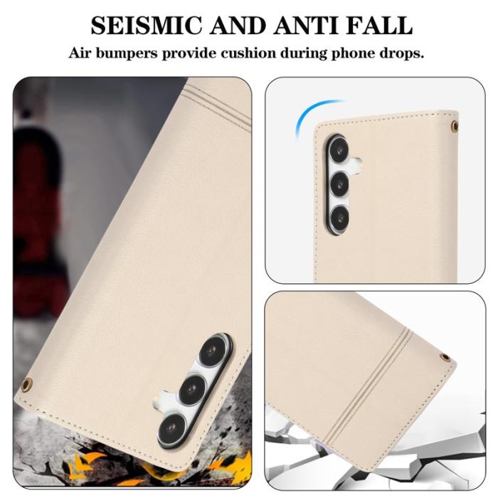 OEM - Mobilfodral för Samsung Galaxy S26 TPU Konstläder - Beige