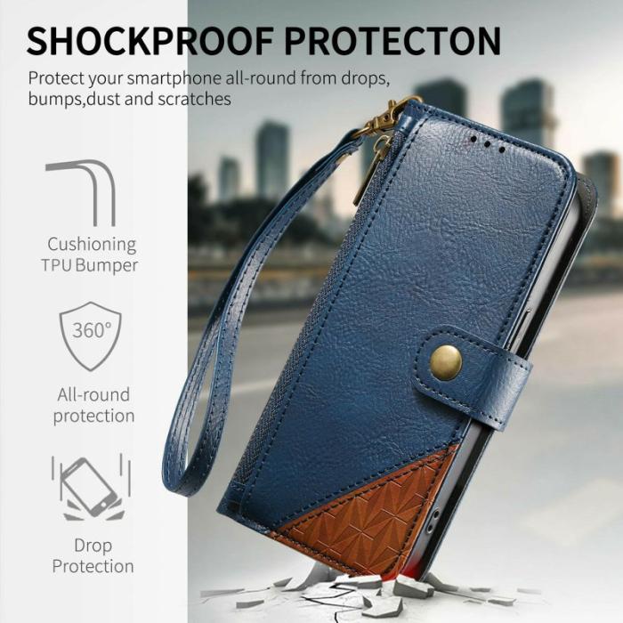 OEM - Mobilfodral för Samsung Galaxy S26 TPU + Konstläder - Blå