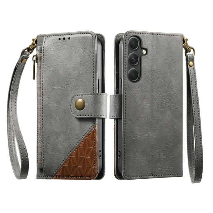 OEM - Mobilfodral för Samsung Galaxy S26 TPU + Konstläder - Grå