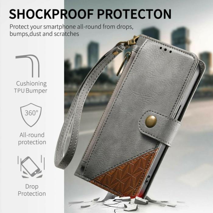 OEM - Mobilfodral för Samsung Galaxy S26 TPU + Konstläder - Grå