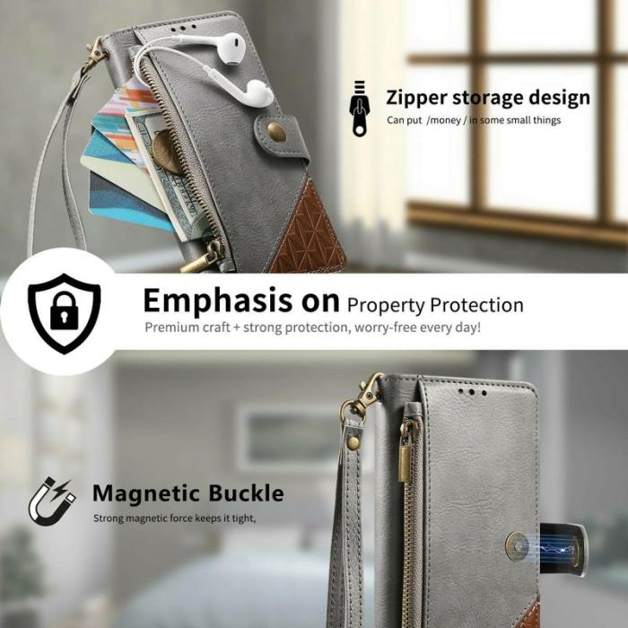 OEM - Mobilfodral för Samsung Galaxy S26 TPU + Konstläder - Grå