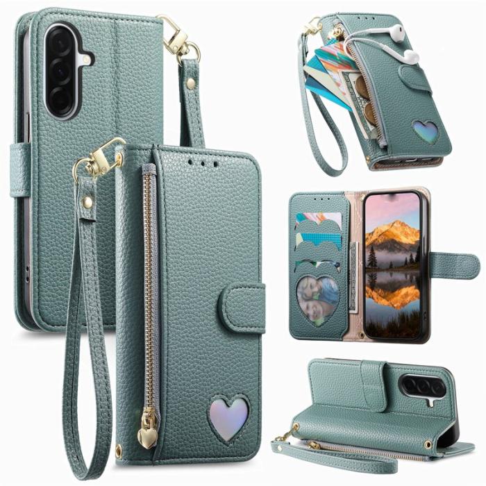 OEM - Plånboksfodral för Samsung Galaxy S26 TKonstläder med dragkedja - Blå