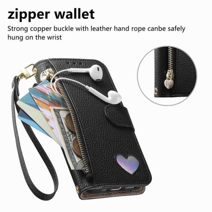 OEM - Plånboksfodral för Samsung Galaxy S26 TKonstläder med dragkedja - Svart