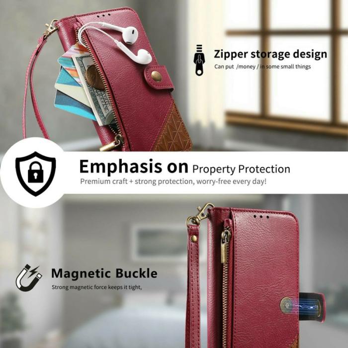 OEM - Mobilfodral för Samsung Galaxy S26 TPU + Konstläder - Röd