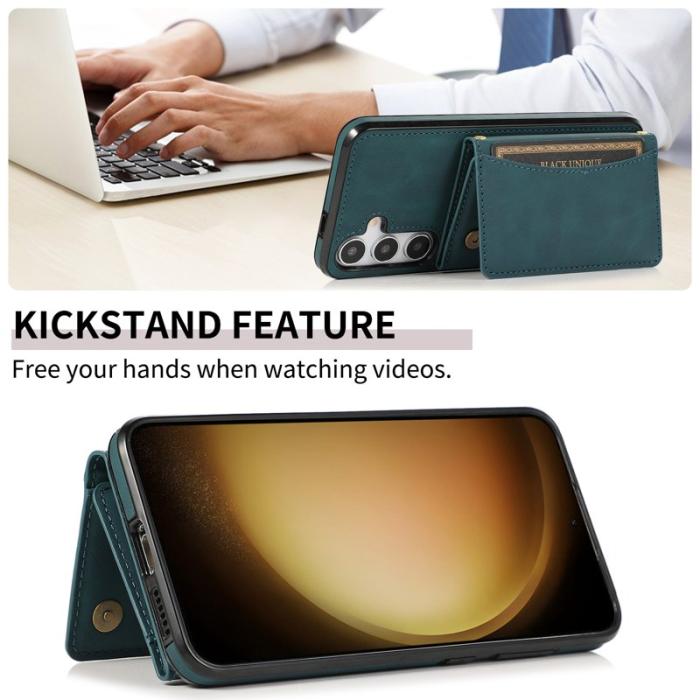 OEM - Plånboksfodral för Samsung Galaxy S26 Tri-Fold Kickstand Konstläder - Blå