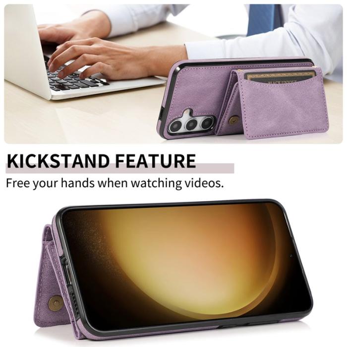 OEM - Plånboksfodral för Samsung Galaxy S26 Tri-Fold Kickstand Konstläder - Lila