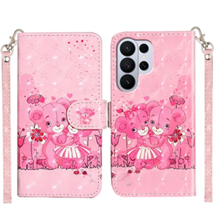 OEM - Plånboksfodral för Samsung Galaxy S26 Ultra 3D-mönster Konstläder - Bär