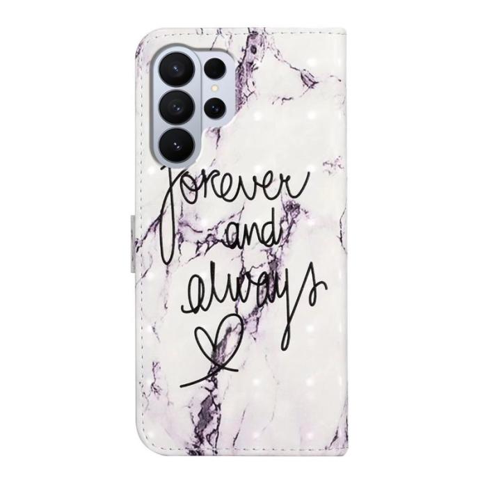 OEM - Mobilfodral för Samsung Galaxy S26 Ultra 3D-mönster Konstläder - Svart