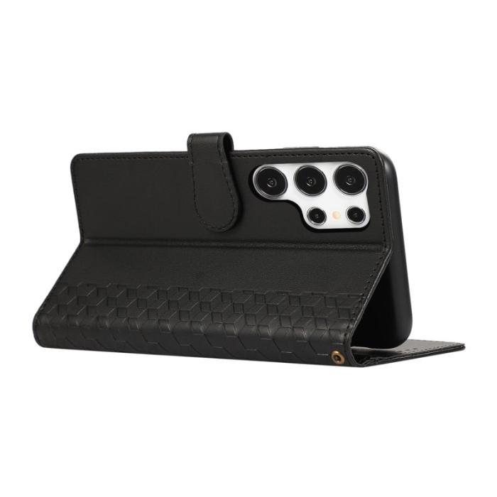 OEM - Plånboksfodral för Samsung Galaxy S26 Ultra 3D Rhombus - Svart