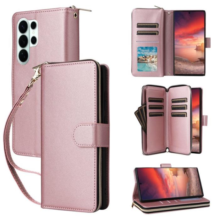 OEM - Mobilfodral för Samsung Galaxy S26 Ultra 9 Kortfack - Roséguld