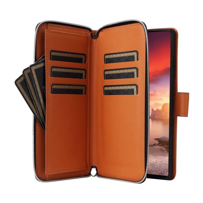 OEM - Mobilfodral för Samsung Galaxy S26 Ultra 9 kortplatser - Brun
