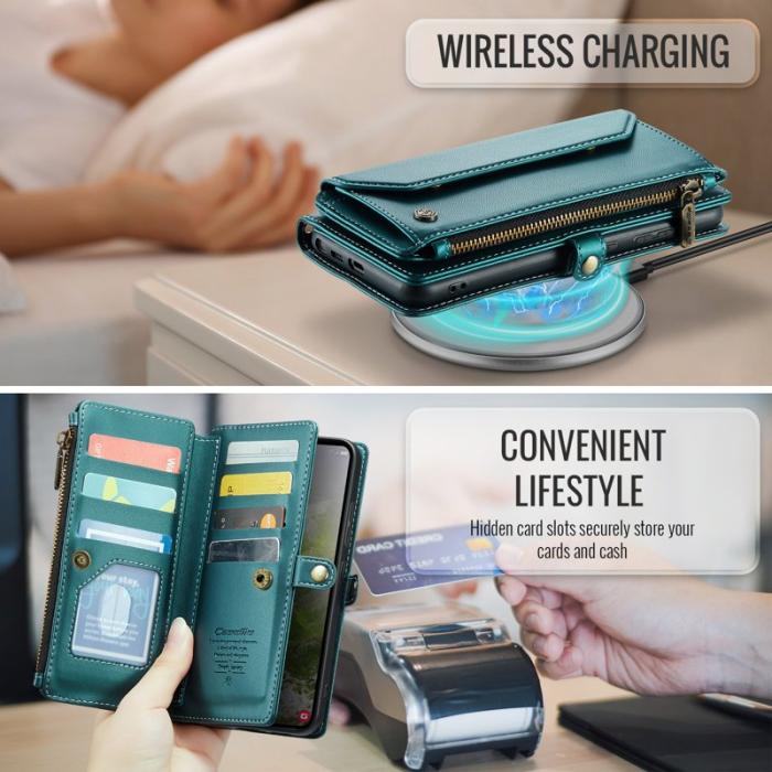 Caseme - CaseMe Mobilfodral för Samsung Galaxy S26 Ultra Konstläder 10 kortfack - Grön