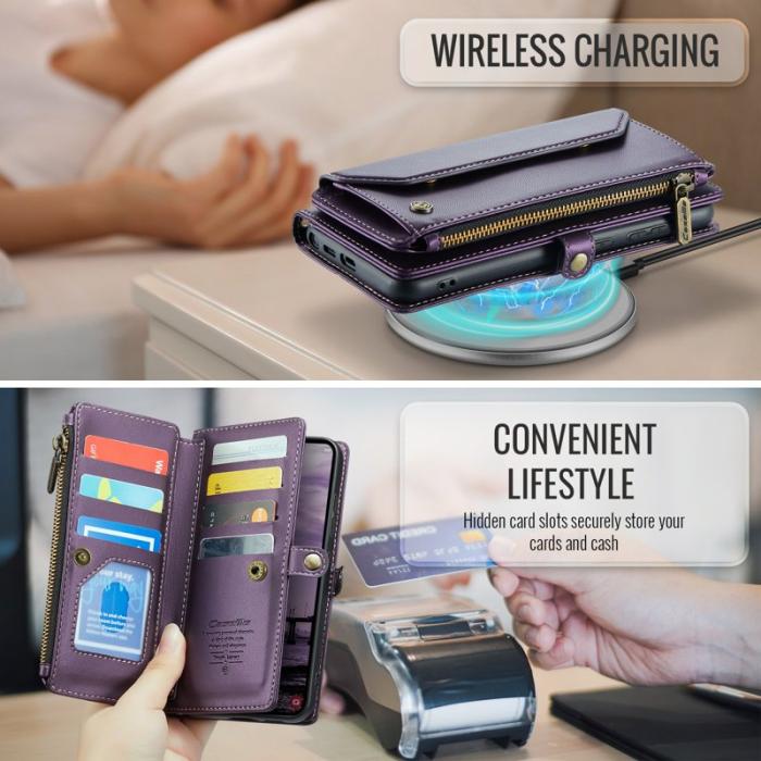 Caseme - CaseMe Mobilfodral för Samsung Galaxy S26 Ultra Konstläder 10 kortfack - Lila