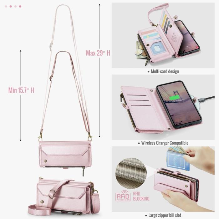 Caseme - CaseMe Mobilfodral för Samsung Galaxy S26 Ultra Konstläder 10 kortfack - Rosa