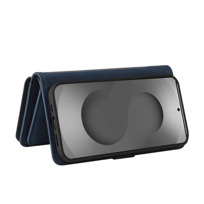 OEM - Plånboksfodral för Samsung Galaxy S26 Ultra Äkta läder 15 kortfack - Blå