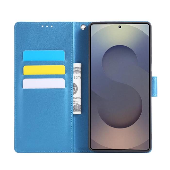 OEM - Plånboksfodral för Samsung Galaxy S26 Ultra Konstläder 3 kortfack - Blå