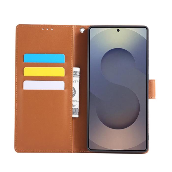OEM - Plånboksfodral för Samsung Galaxy S26 Ultra Konstläder 3 kortfack - Brun