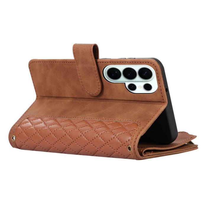 OEM - Mobilfodral för Samsung Galaxy S26 Ultra Konstläder 9 kortfack - Brun