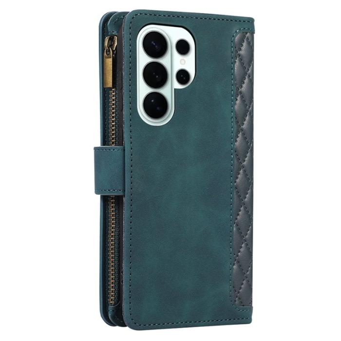 OEM - Mobilfodral för Samsung Galaxy S26 Ultra Konstläder 9 kortfack - Grön