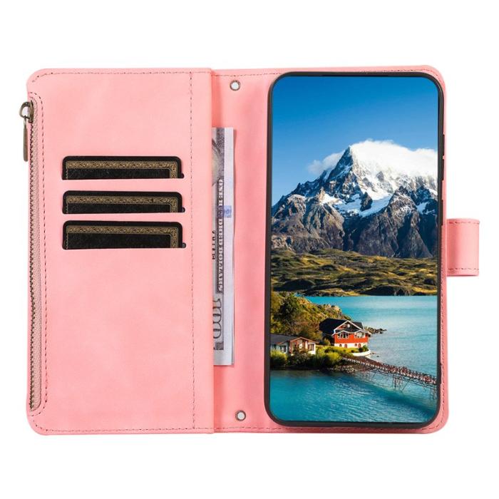 OEM - Mobilfodral för Samsung Galaxy S26 Ultra Konstläder 9 kortfack - Roséguld