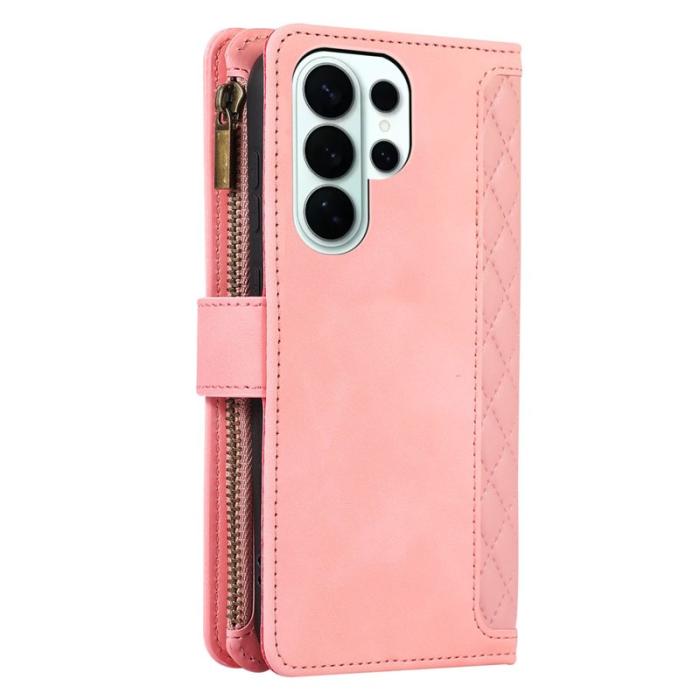 OEM - Mobilfodral för Samsung Galaxy S26 Ultra Konstläder 9 kortfack - Roséguld