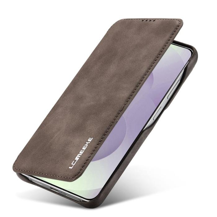 LC.imeeke - LC.IMEEKE Mobilfodral för Samsung Galaxy S26 Ultra Konstläder Card Slot - Kaffe