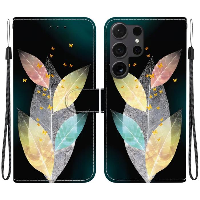 OEM - Plånboksfodral för Samsung Galaxy S26 Ultra Konstläder - Färgade blad