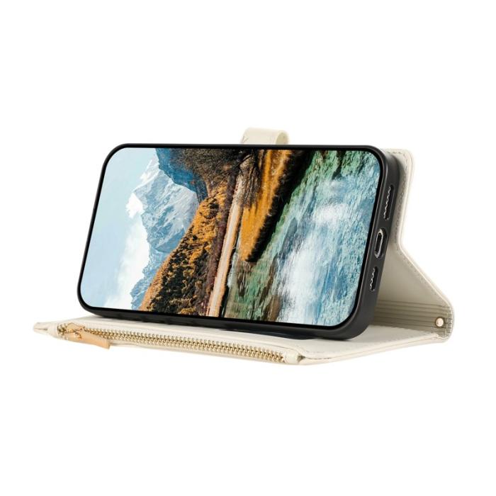 OEM - Mobilfodral för Samsung Galaxy S26 Ultra Konstläder Fickor - Beige