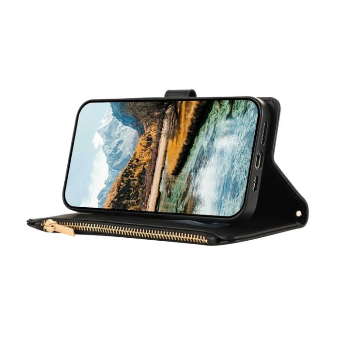 OEM - Mobilfodral för Samsung Galaxy S26 Ultra Konstläder Fickor - Svart