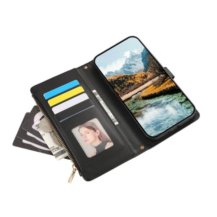 OEM - Mobilfodral för Samsung Galaxy S26 Ultra Konstläder Fickor - Svart