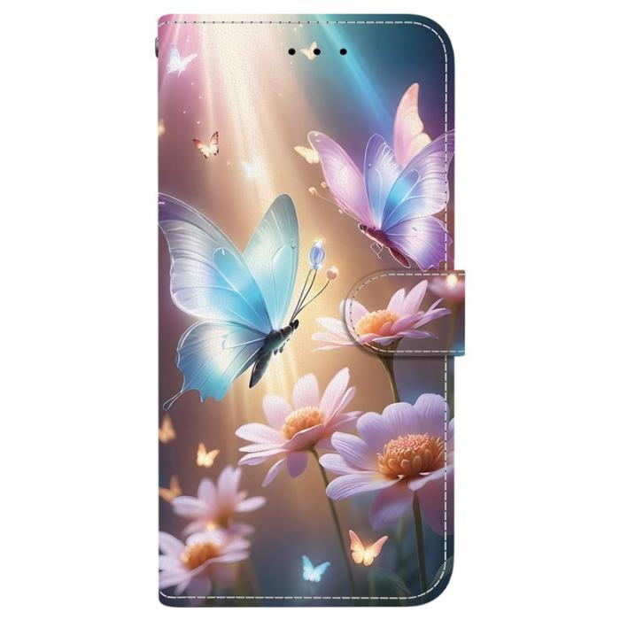 OEM - Plånboksfodral för Samsung Galaxy S26 Ultra Konstläder - Fjäril Blommor