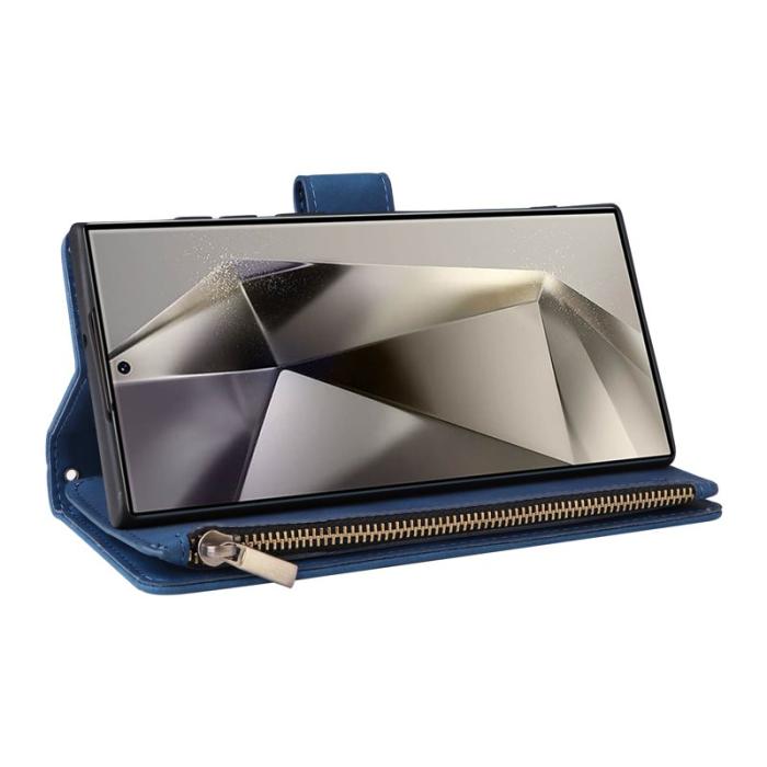 OEM - Plånboksfodral för Samsung Galaxy S26 Ultra Konstläder Flera kortfack - Blå