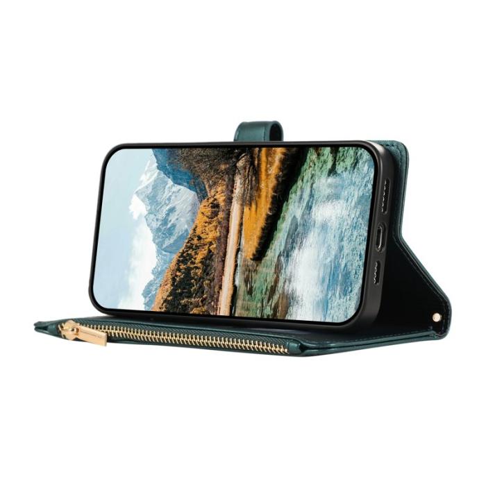 OEM - Mobilfodral för Samsung Galaxy S26 Ultra Konstläder Flera kortfack - Grön