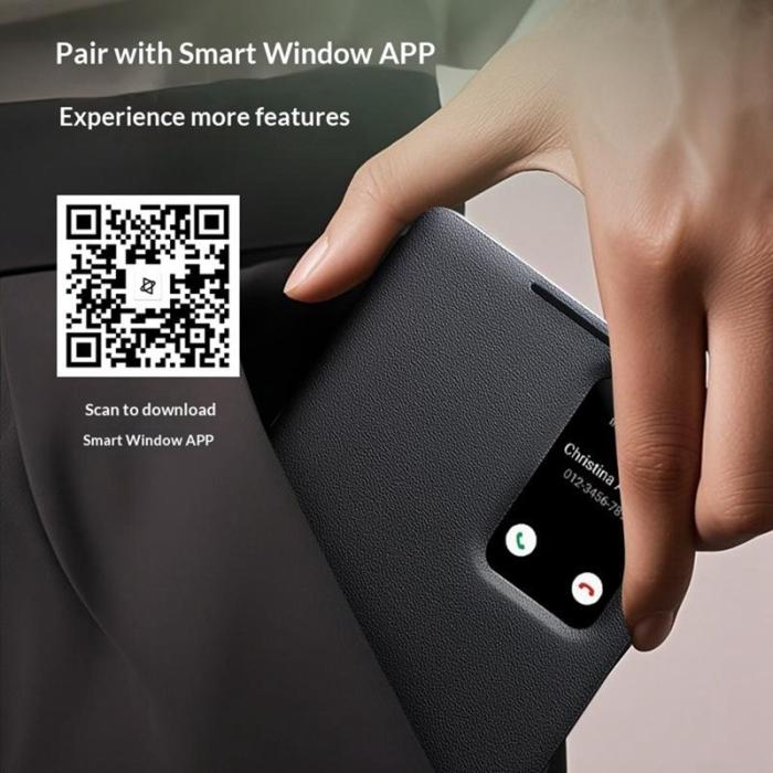 QIALINO - Qialino Mobilfodral för Samsung Galaxy S26 Ultra Äkta läder Flip - Svart