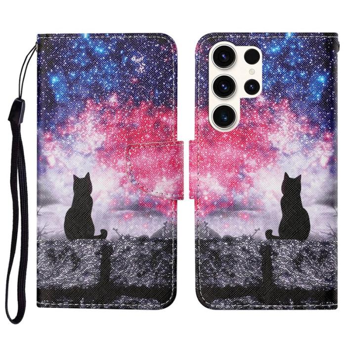 OEM - Mobilfodral för Samsung Galaxy S26 Ultra Konstläder - Galaxy Cat