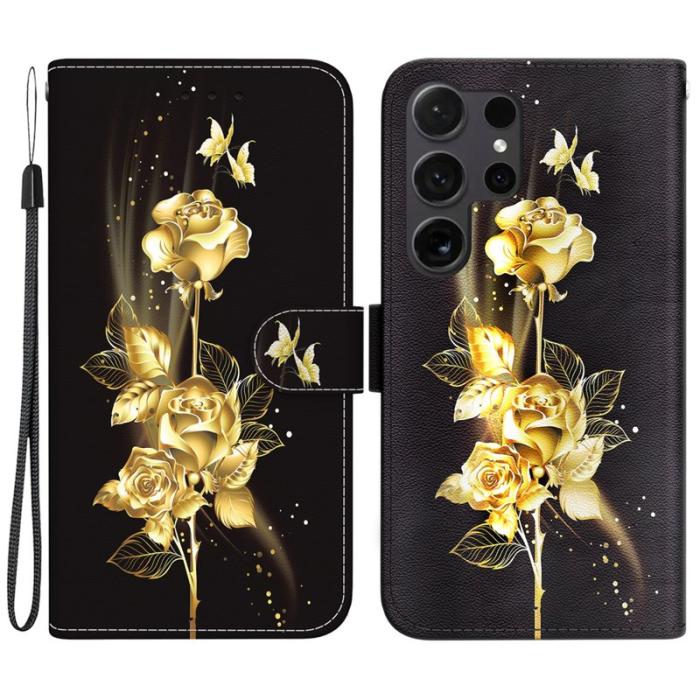 OEM - Plånboksfodral för Samsung Galaxy S26 Ultra Konstläder - Guldfjäril