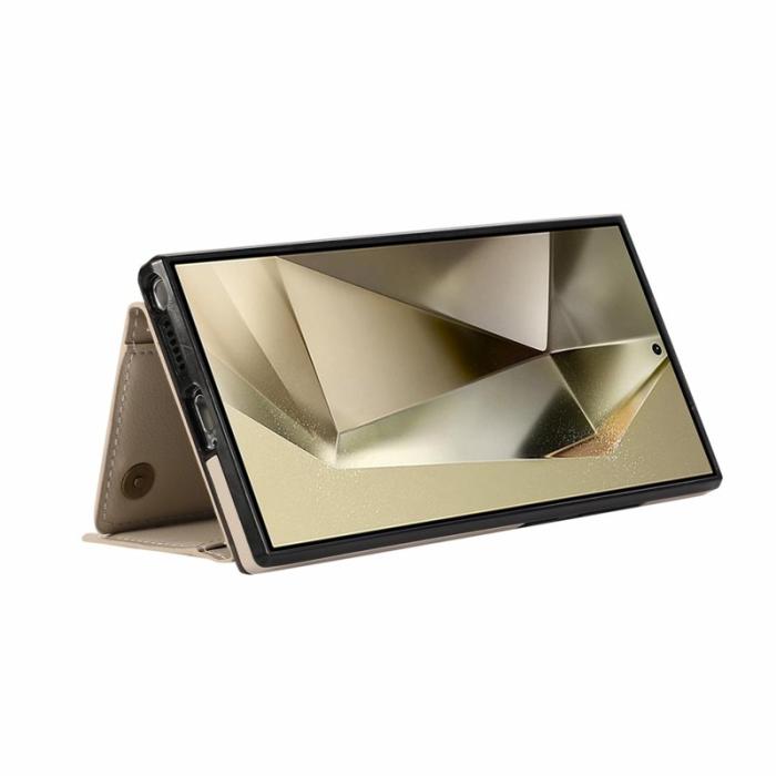 OEM - Plånboksfodral för Samsung Galaxy S26 Ultra Konstläder Kickstand - Beige
