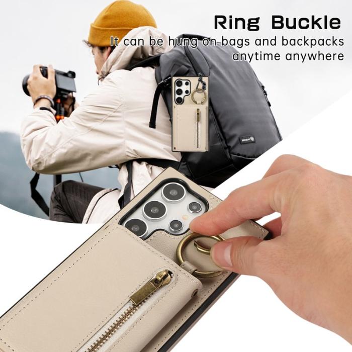 OEM - Plånboksfodral för Samsung Galaxy S26 Ultra Konstläder Kickstand - Beige