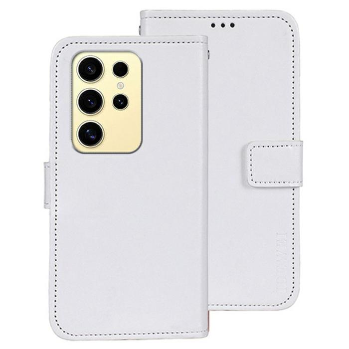 IDEWEI - IDEWEI Mobilfodral för Samsung Galaxy S26 Ultra Äkta läder Kickstand - Vit