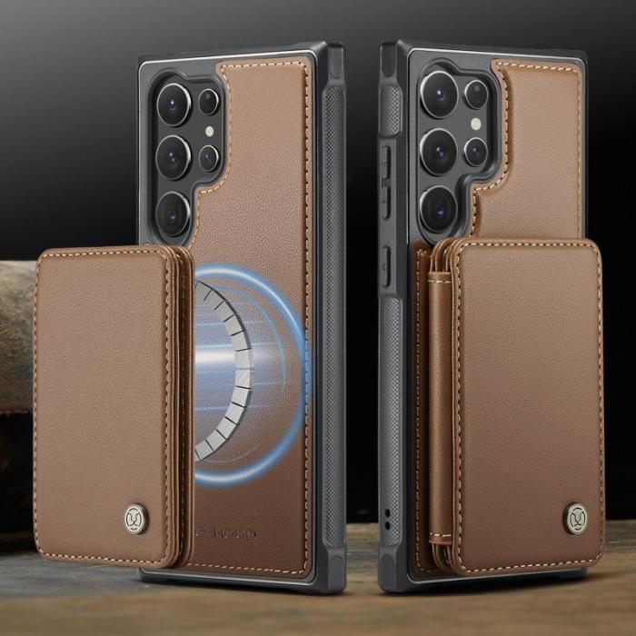 JEEHOOD - JEEHOOD Mobilfodral för Samsung Galaxy S26 Ultra Konstläder Magnetisk - Brun