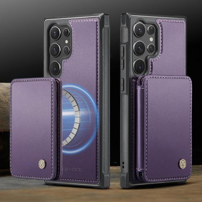 JEEHOOD - JEEHOOD Mobilfodral för Samsung Galaxy S26 Ultra Konstläder Magnetisk - Lila