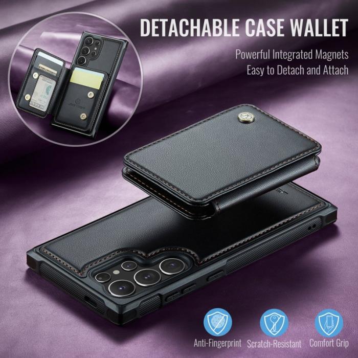 JEEHOOD - JEEHOOD Mobilfodral för Samsung Galaxy S26 Ultra Konstläder Magnetisk - Svart