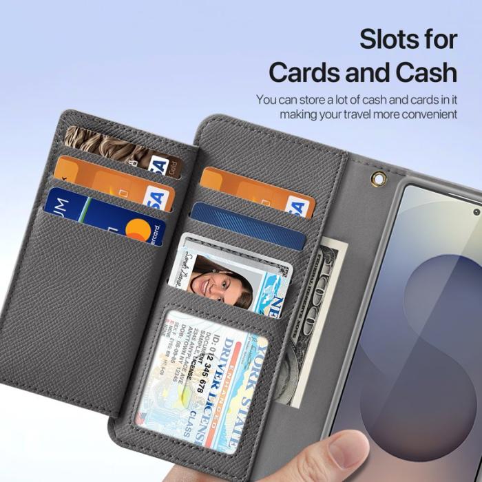 Dux Ducis - Dux Ducis Plånboksfodral för Samsung Galaxy S26 Ultra Äkta läder Magnetiskt Grå